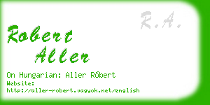 robert aller business card